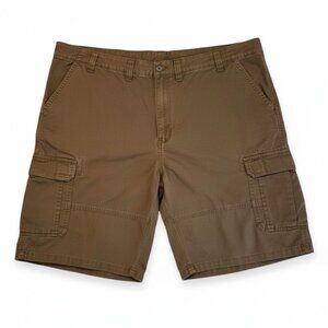 NEW Wrangler Men’s 46 Relaxed Fit Tan Khaki Cargo Shorts